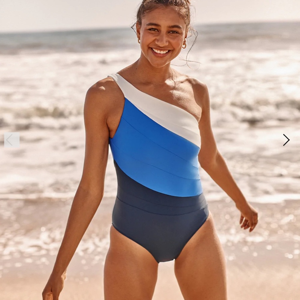 SUMMERSALT blue the sidestroke one piece swimsuit